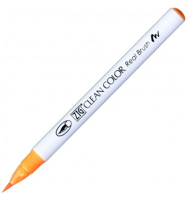 Caneta Zig Clean Color Real Brush Kuretake 002 Fluor Orange
