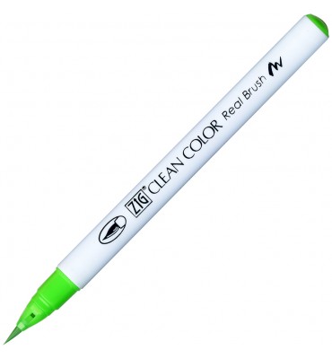 Caneta Zig Clean Color Real Brush Kuretake 004 Fluor Green