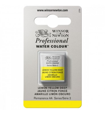 Tinta Aquarela Profissional Winsor & Newton Pastilha S2 348 Lemon Yellow Deep