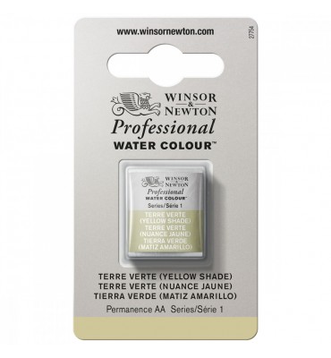 Tinta Aquarela Profissional Winsor & Newton Pastilha S1 638 Terre Verte Yellow