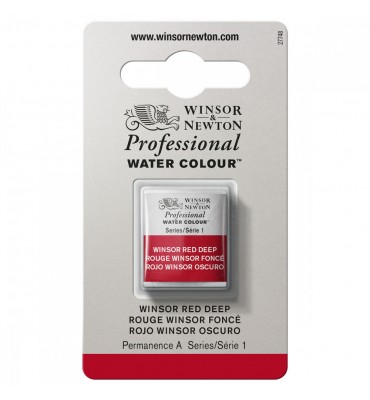 Tinta Aquarela Profissional Winsor & Newton Pastilha S1 725 Red Deep
