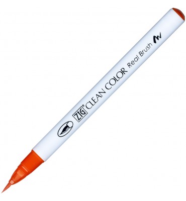 Caneta Zig Clean Color Real Brush Kuretake 023 Scarlet Red
