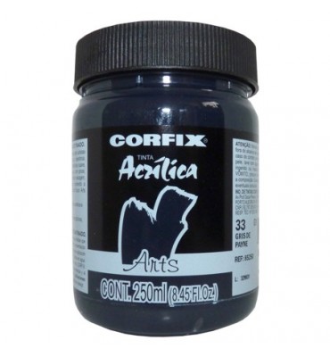 Tinta Acrílica 250ml Corfix Arts  033 Gris de Payne G1