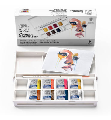 Estojo Tinta Aquarela Winsor & Newton Cotman Portrait