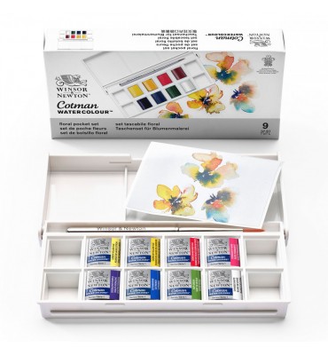 Estojo Tinta Aquarela Winsor & Newton Cotman Floral