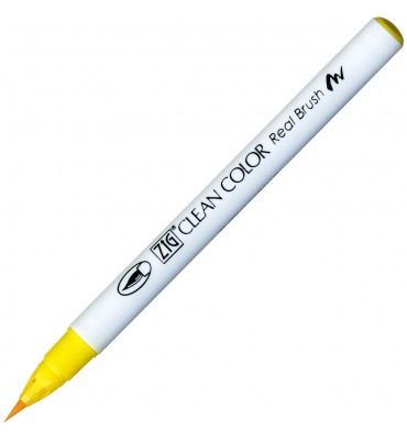 Caneta Zig Clean Color Real Brush Kuretake 050 Yellow 