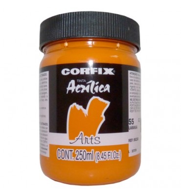 Tinta Acrílica 250ml Corfix Arts  055 Laranja G2