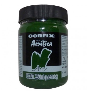 Tinta Acrílica 250ml Corfix Arts  078 Verde Vessie G1