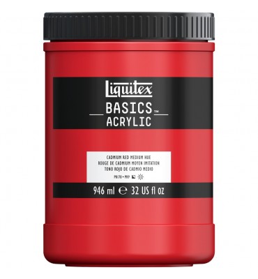 Tinta Acrílica Liquitex Basics 151 Cadmium Red Medium 946ml