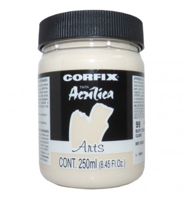 Tinta Acrílica 250ml Corfix Arts 099 Buff Titânio Claro G1