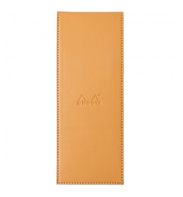 Bloco de Notas Rhodia 8,4x22cm N°8 Capa Couro Laranja