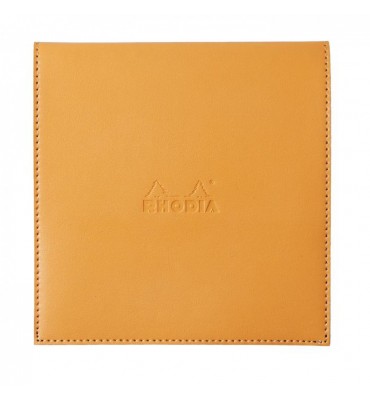 Bloco de Notas Rhodia 14.5x14.5cm Boutique Capa de Couro Laranja