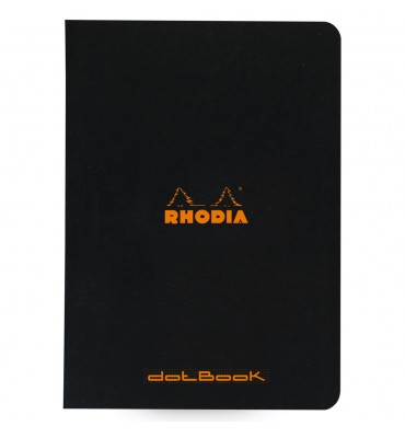Caderno Pontilhado Dot Rhodia Capa Preta A5