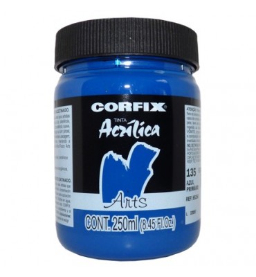 Tinta Acrílica 250ml Corfix Arts 135 Azul Primário G1