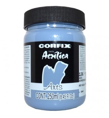 Tinta Acrílica 250ml Corfix Arts  136 Azul Acinzentado G1