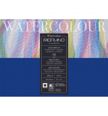 Bloco Fabriano GF Watercolor 300g/m² 26x36cm
