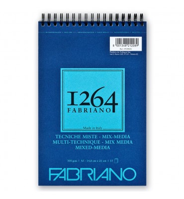 Bloco 1264 Mixed Media Fabriano A5 15 Folhas 