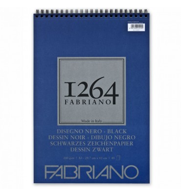 Bloco 1264 Drawing Black Fabriano A3 40 Folhas