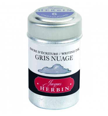 Tinta Cartucho Caneta Tinteiro Gris Nuage Herbin