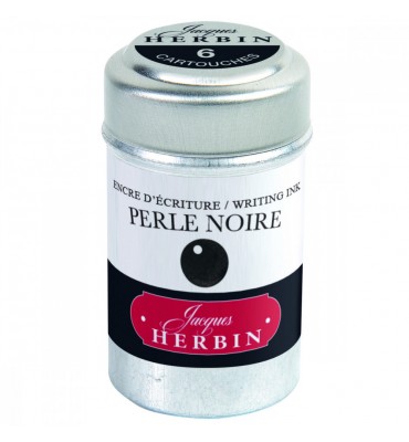Tinta Cartucho Caneta Tinteiro Perle Noire Herbin