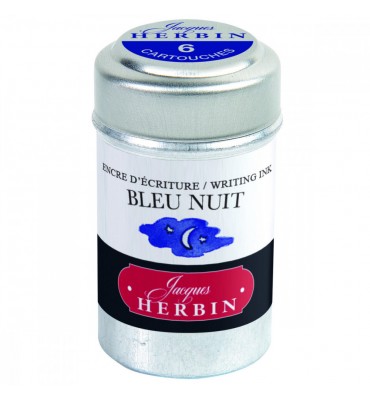 Tinta Cartucho Caneta Tinteiro Bleu Nuit Herbin