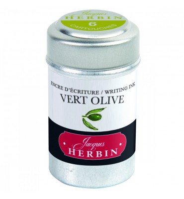 Tinta Cartucho Caneta Tinteiro Vert Olive Herbin
