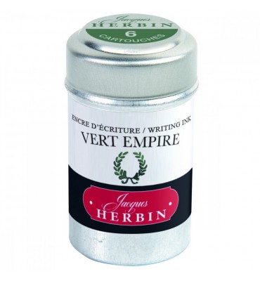 Tinta Cartucho Caneta Tinteiro Vert Empire Herbin