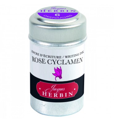 Tinta Cartucho Caneta Tinteiro Rose Cyclamen Herbin