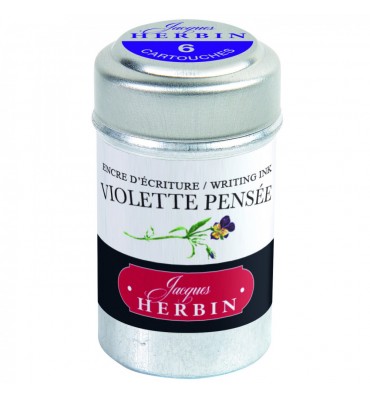 Tinta Cartucho Caneta Tinteiro Violette Pensée Herbin