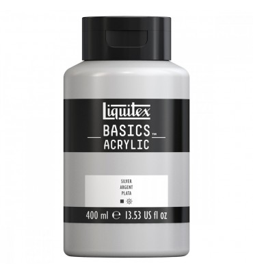 Tinta Acrílica Liquitex Basics 733 Silver 400ml
