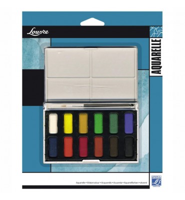 Estojo Aquarela Lefranc & Bourgeois 12 Cores Pastilha 