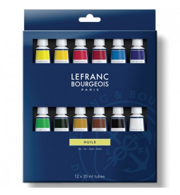 Estojo Tinta Óleo Lefranc & Bourgeois Fine 12 Cores