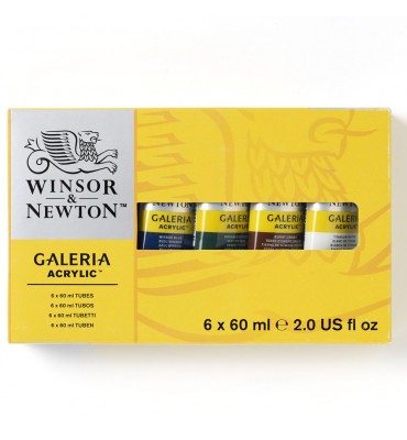 Kit Tinta Galeria Acrilica Winsor & Newton 06 Cores 60ml