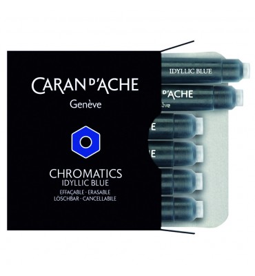 Cartucho Caneta Tinteiro Caran d’Ache Chromatics Idyllic Blue C/6
