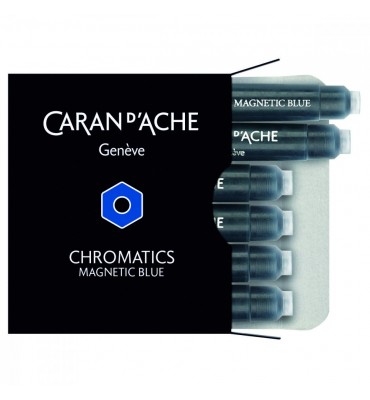 Cartucho Caneta Tinteiro Caran d’Ache Chromatics Magnetic Blue C/6