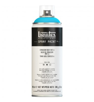 Tinta Spray Liquitex Acrílica 6470 Cerulean Blue Hue 6 400ml