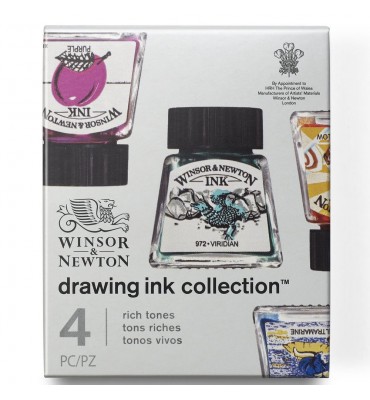 Tinta Ink Collection 4 Rich Tones Para Desenho Winsor & Newton