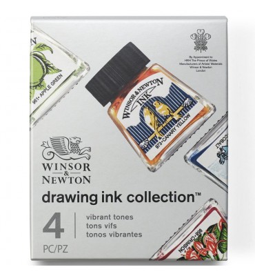 Tinta Ink Collection 4 Vibrant Tones Para Desenho Winsor & Newton