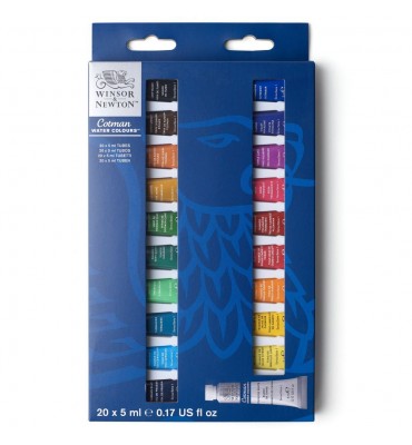 Kit Tinta Aquarela Winsor & Newton Cotman C/20 5ml 