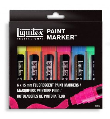Estojo Liquitex Paint Marker Wide 06 Cores Fruorescentes