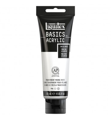Tinta Acrílica Liquitex Basics 430 Transparent Mixing White 118ml