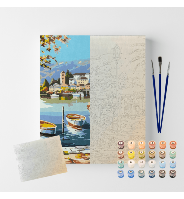 Conjunto Pintura Numerada Arte Terapia 40X50cm Verão Europeu