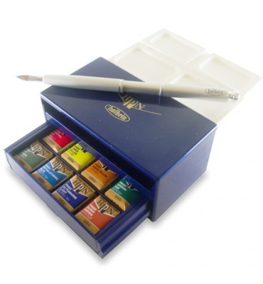 Tinta Aquarela Holbein em Pastilha 8 Cores