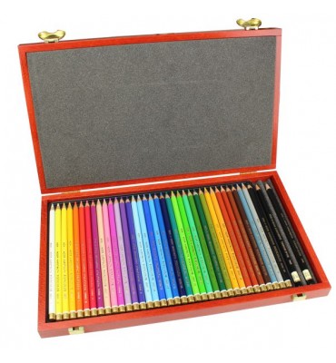 Lápis Polycolor 36 Cores Estojo Madeira