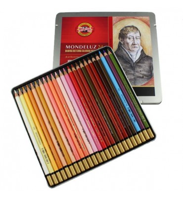 Lápis Aquarelável Koh-I-Noor Mondeluz 24 Cores Retratos