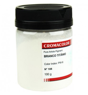 Pigmento Artístico Cromacolor Puro 108 Branco Titânio 100g