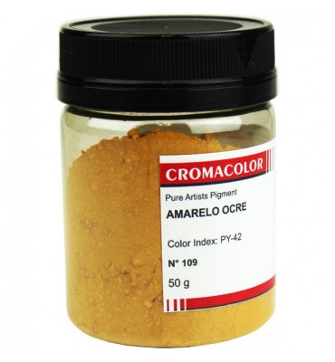Pigmento Artístico Cromacolor Puro 109 Amarelo Ocre 50g