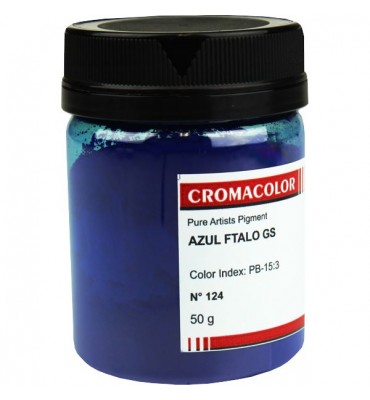 Pigmento Artístico Cromacolor Puro 124 Azul Ftalo GS 50g