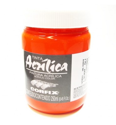 Tinta Acrílica Corfix 250ml 128 Vermelho Cad Claro G1