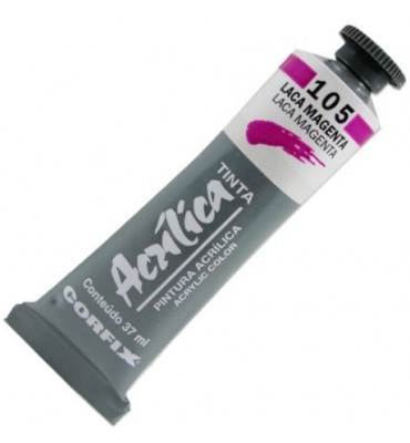 Tinta Acrílica Corfix 37ml 105 Laca Magenta